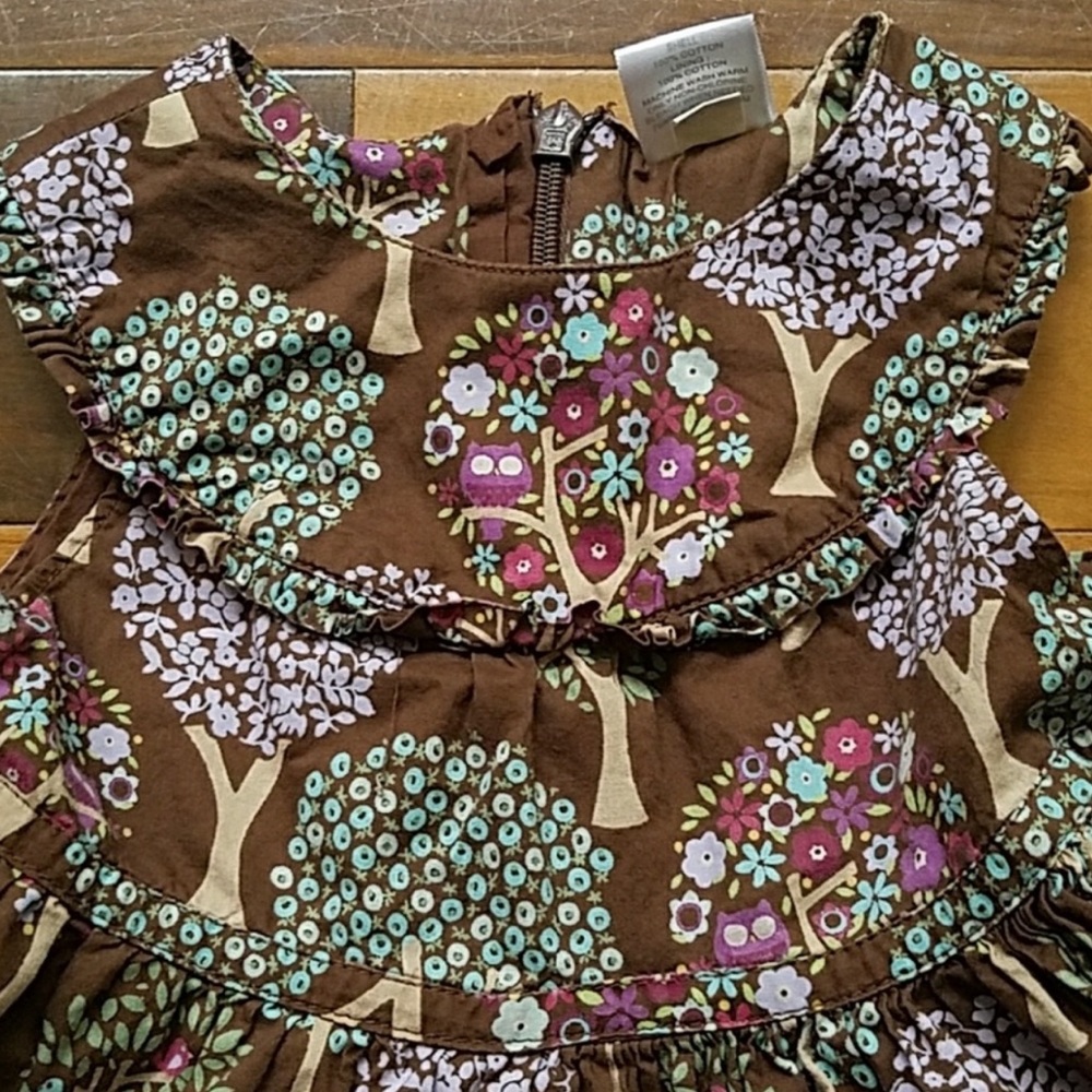 Vintage BABY GAP Twirl Dress | Matching Hat & Bloomers | Woodsy Treehouse - Picture 4 of 14